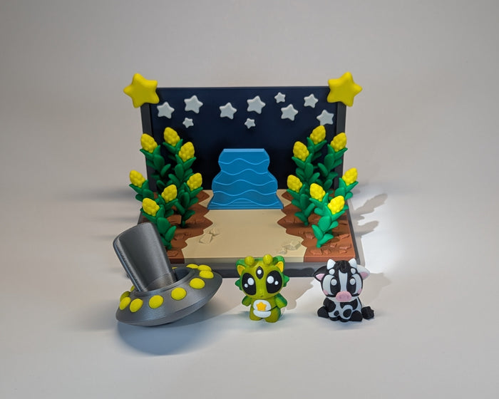 Cosmic Cow Abduction Tiny Habitat Parts View