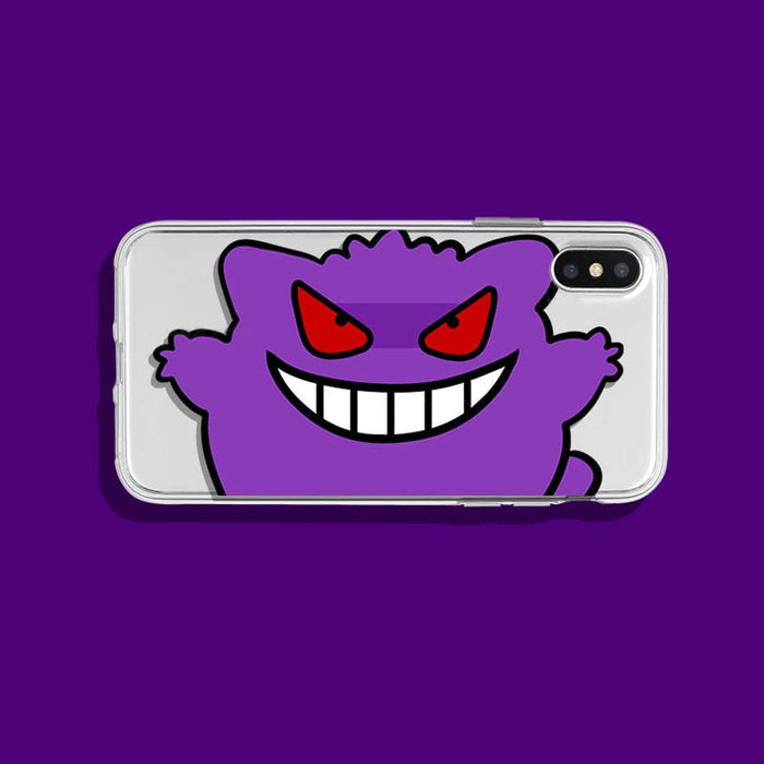 Couple Phone Case with TPU Protection: purple, pink purple cartoon blob character, cute cartoon style