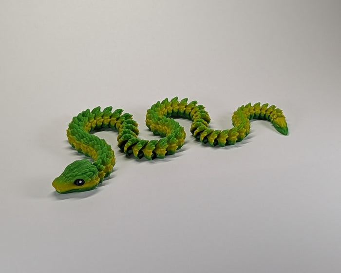 Crystal Snake in Green coiled out