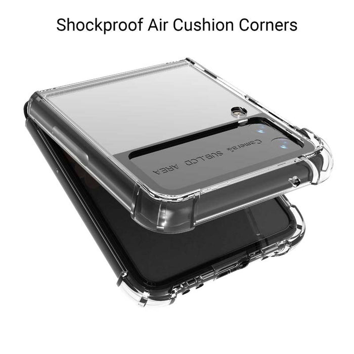 Custom Samsung Phone Cases for Z Flip & Z Fold series: transparent clear, black clear protective phone case, minimal style