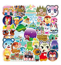 Cute ACNH Stickers for Decoration: multicolor, blue Animal Crossing characters and imagery, cute cartoon/kawaii style