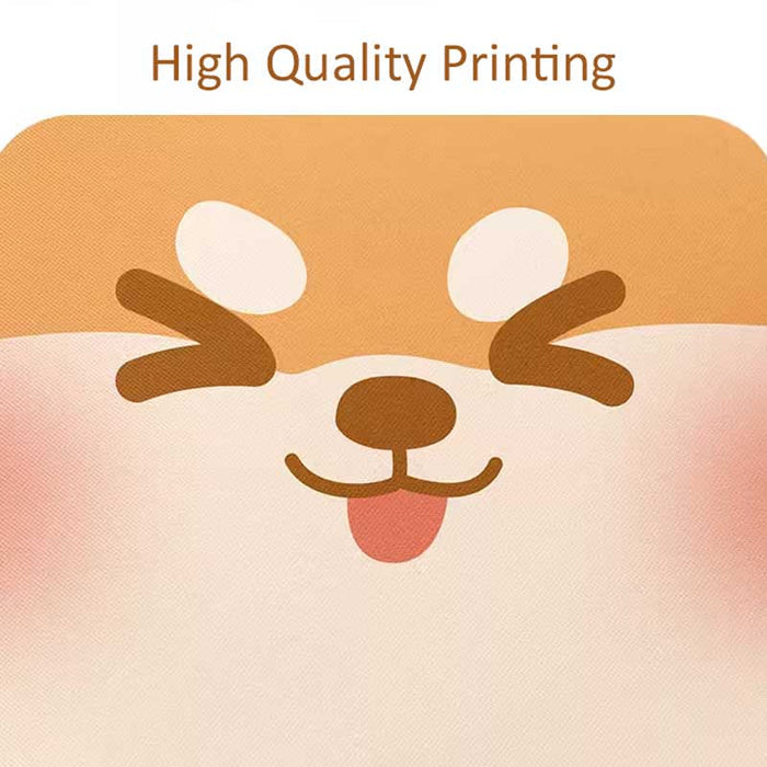 Cute Dog Wrist Support Pad: dark gray, white cartoon cat, kawaii cartoon style