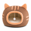 Cute Feline Head Pet Bed Coffee