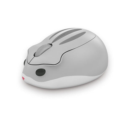 Cute Hamster Wireless Mouse with USB: tan, white mouse/rodent character, cartoon style