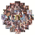 Cute Hu Tao Stickers for Customization: black, brown anime-style female character, anime, colorful, detailed style