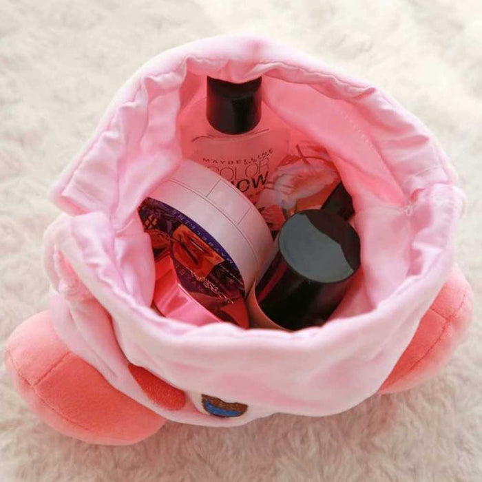 Cute Kirby Bag: Adorable, Convenient, Plush: light pink, pink Kirby character, kawaii cartoon style