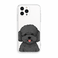 Cute Poodle Phone Case with Protection Black