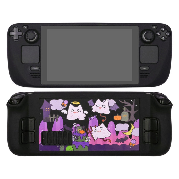 Cute & Spooky Steam Deck Case: black, white Destiny-themed graphic panel, gaming-themed graphic style
