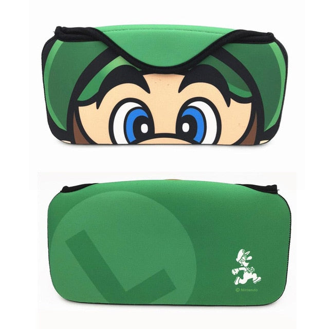 Cute Switch Case: High Quality Protection: green, dark green Animal Crossing characters, cartoon, game-themed style