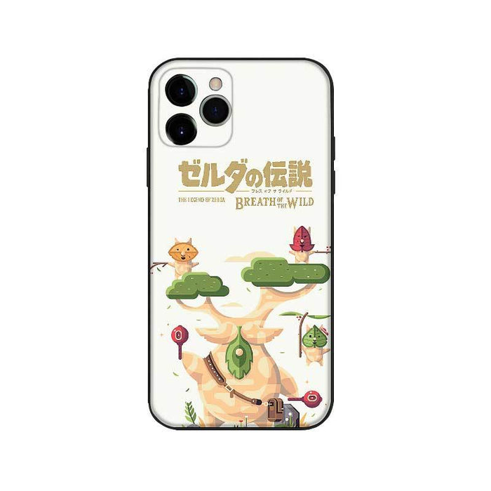 Cute Zelda Phone Case Collection: cream, black The Legend of Zelda theme with cartoon plant-like characters, cartoon, game-th