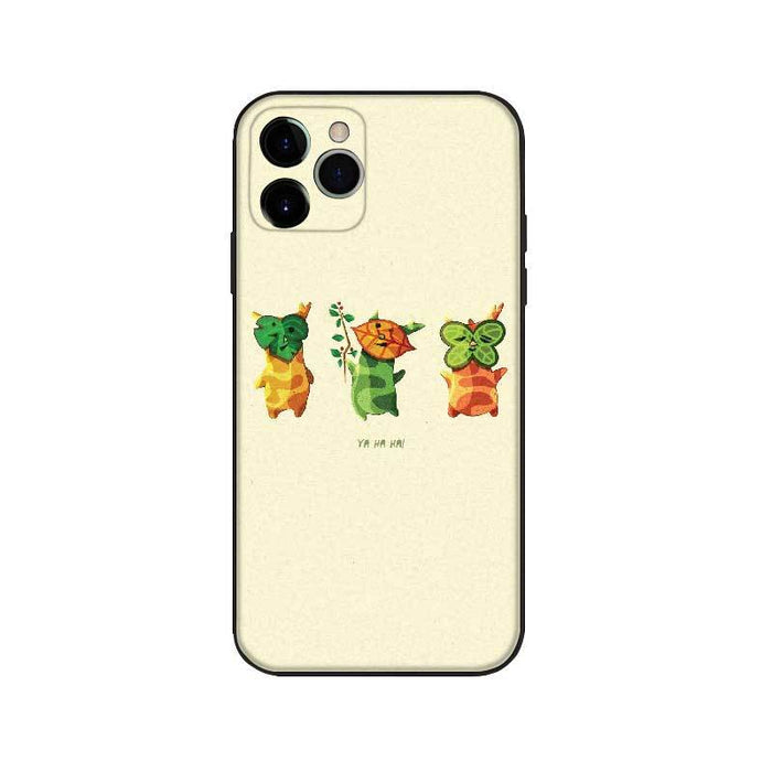 Cute Zelda Phone Case Collection: cream, black The Legend of Zelda theme with cartoon plant-like characters, cartoon, game-th