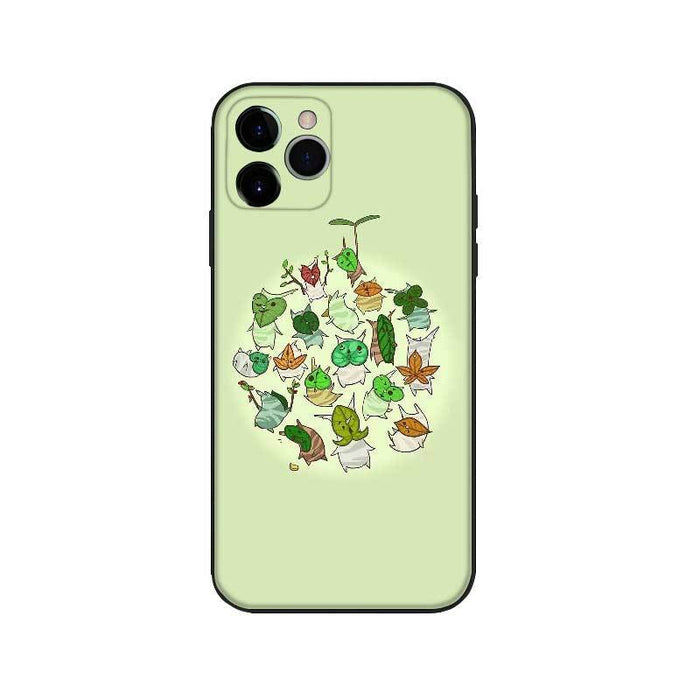 Cute Zelda Phone Case Collection: cream, black The Legend of Zelda theme with cartoon plant-like characters, cartoon, game-th