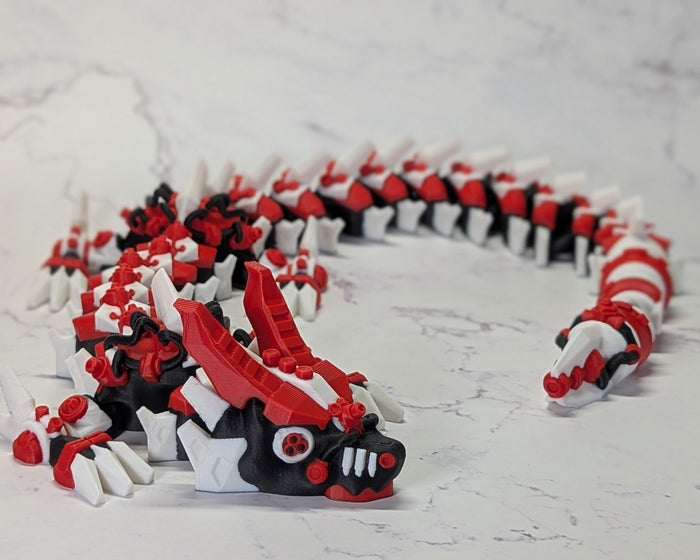 Cyber Fang Mech Dragon Red