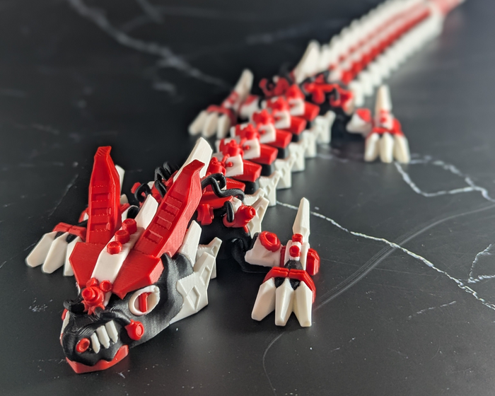 Cyber Fang Mech Dragon Lying Down