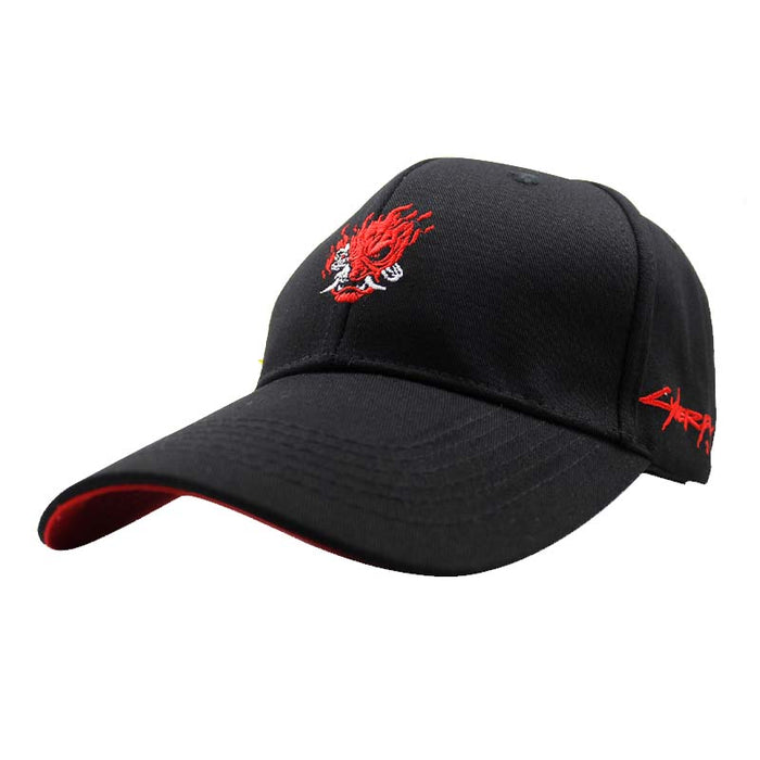 Cyberpunk Baseball Cap: Sun Protection, Adjustable Fit: black, red red dragon graphic, graphic streetwear style