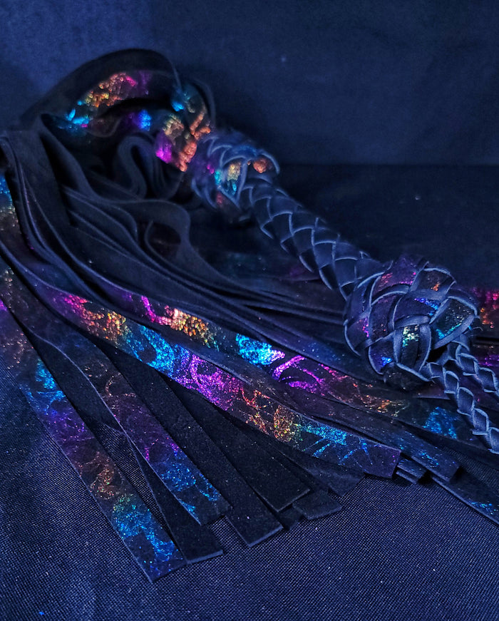 Dark Rainbow Flogger- Made to Order
