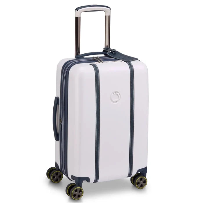 Delsey Cadence 55 cm 4-Wheel Expandable Cabin Suitcase - Ivory / Navy