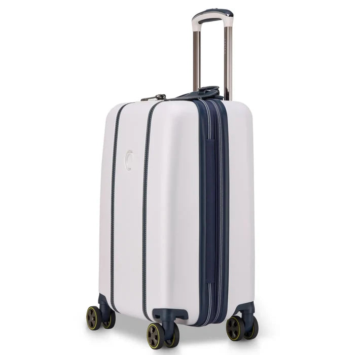 Delsey Cadence 55 cm 4-Wheel Expandable Cabin Suitcase - Ivory / Navy
