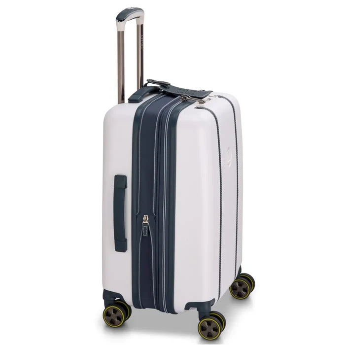Delsey Cadence 55 cm 4-Wheel Expandable Cabin Suitcase - Ivory / Navy