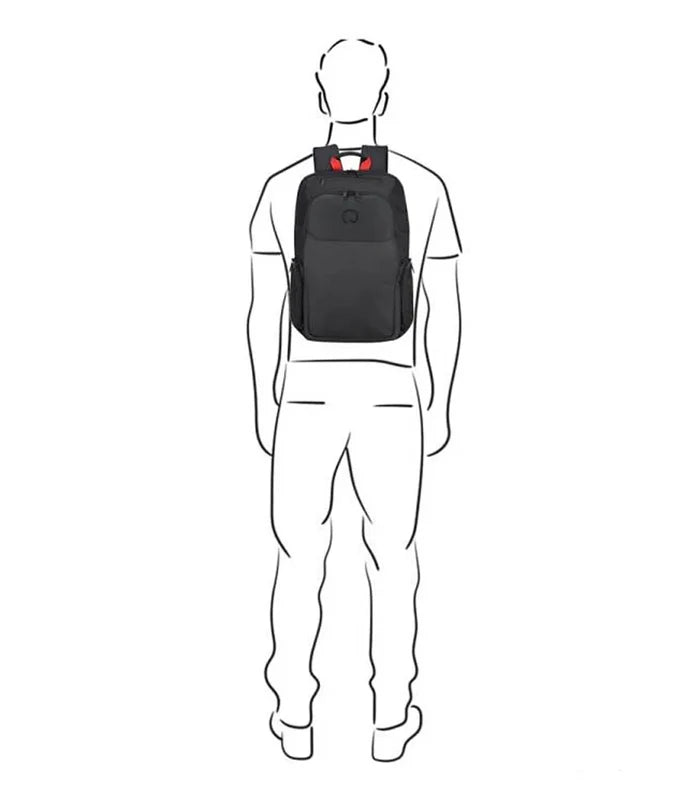 Delsey Parvis Plus 15.6’’ Laptop Backpack - Black