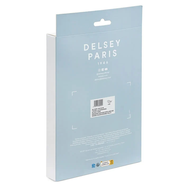 Delsey Suitcase Cover - Large (Fits 73 cm - 79 cm Suitcase) - Black