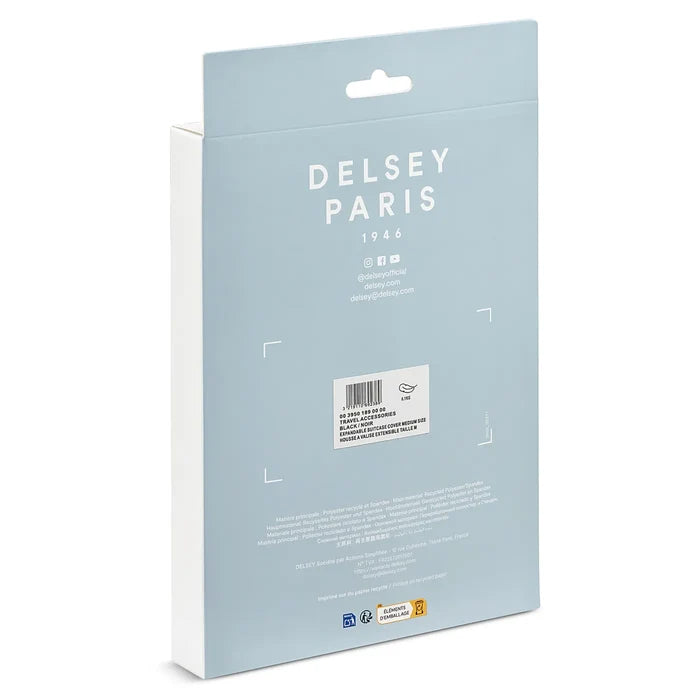 Delsey Suitcase Cover - Medium (Fits 66 cm - 73 cm Suitcase) - Black