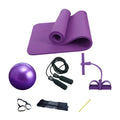 Deluxe 5-Piece Exercise Set for Yoga and Fitness: purple, black fitness exercise set, fitness workout equipment style