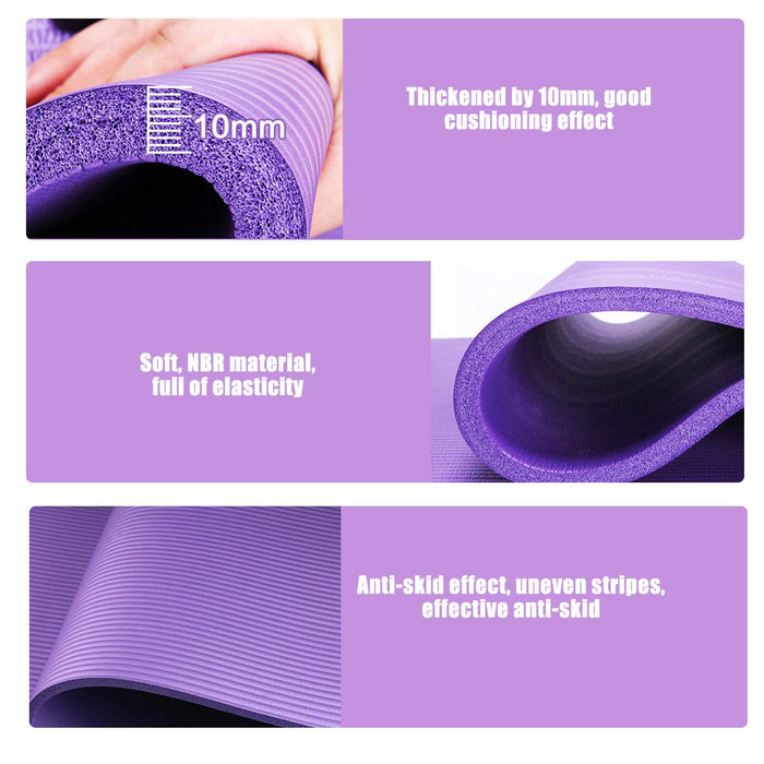 Deluxe 5-Piece Exercise Set for Yoga and Fitness: purple, black fitness exercise set, fitness workout equipment style