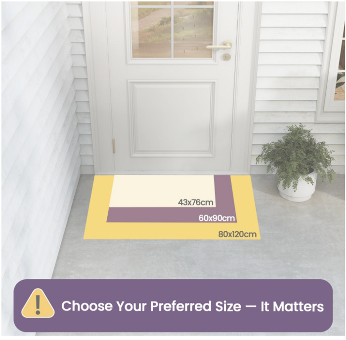 Door Mat 60x90cm Non Slip Dirt Trapper Outdoor Entrance Mat Heavy Duty Brown-113