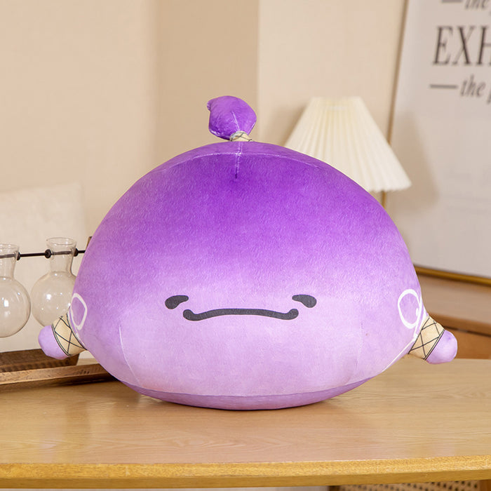 Dori Jinni Plush Toy: Adorable Collectible: purple, lavender purple character with ice cream cone-like side details, kawaii c