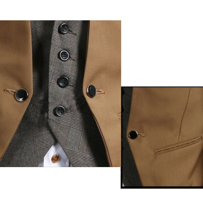 Double Layer Men's Vest: black, brown men's layered vest outfit, smart casual layered menswear style