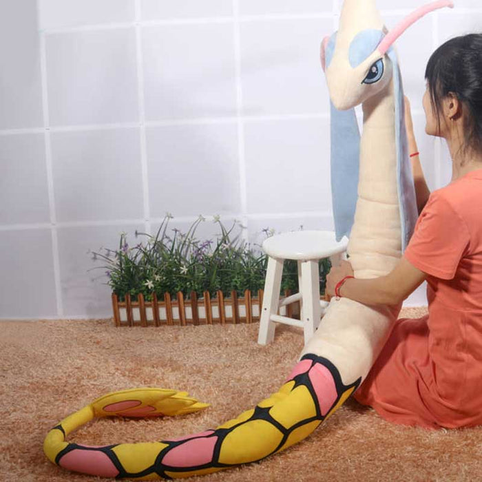 Dragonair Plush Toy, High-Quality and Ideal Gift: turquoise blue, white cartoon dragon-like creature, kawaii cartoon style