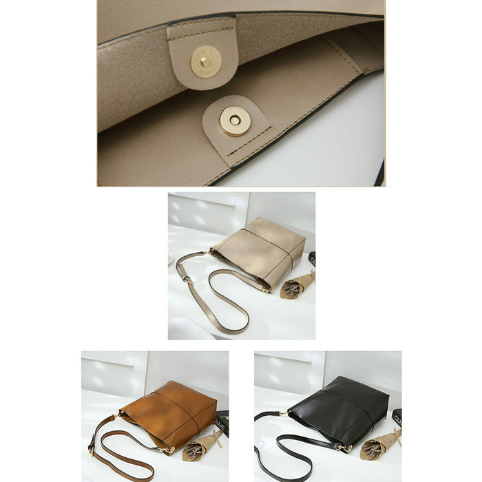 Dual-Use Carryall Bag: beige, black shoulder bag, minimal style