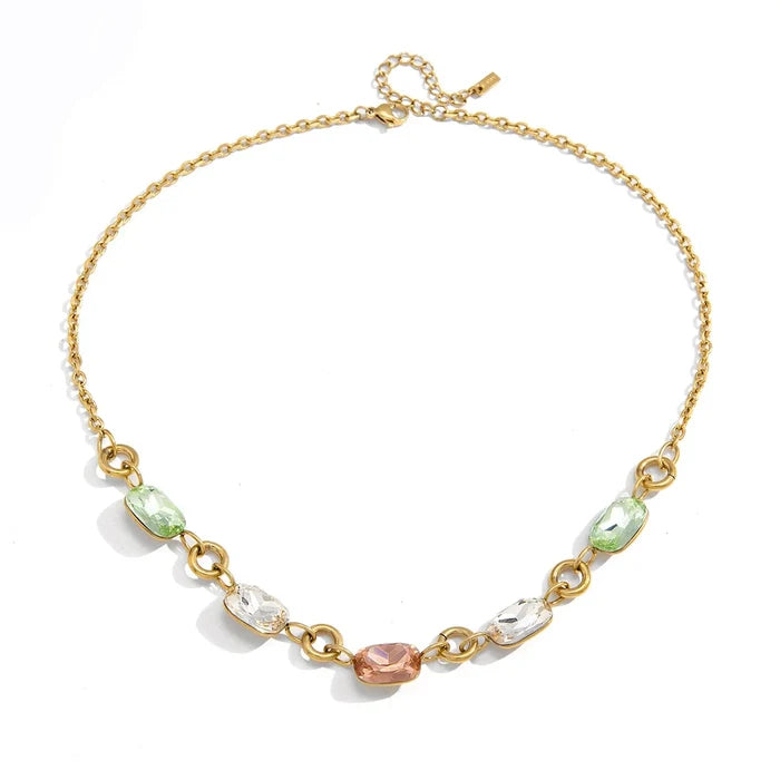 Elegant Rhinestone Stainless Steel Necklace