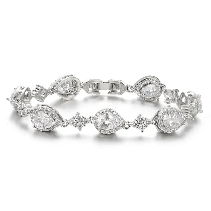 Elegant Teardrop Zircon Bracelets for Ladies