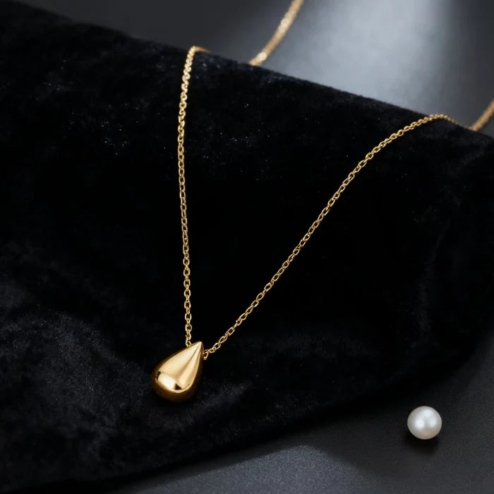 Elegant Water Drop Stainless Steel Necklace