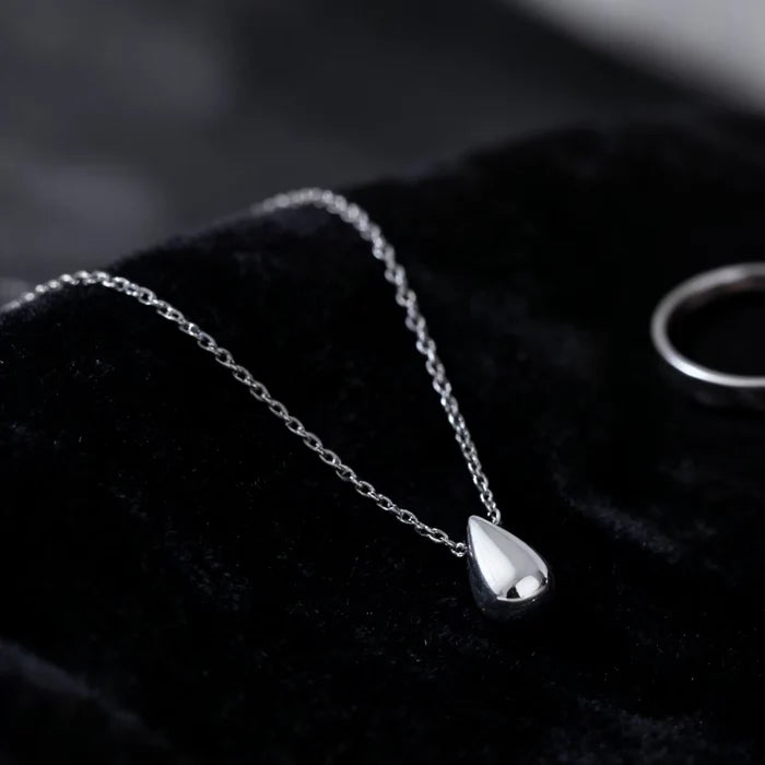 Elegant Water Drop Stainless Steel Necklace