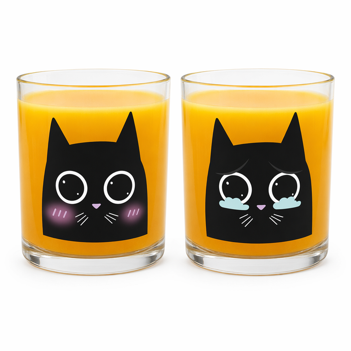 Emotive Feline Mug Set (2 Pieces) Default
