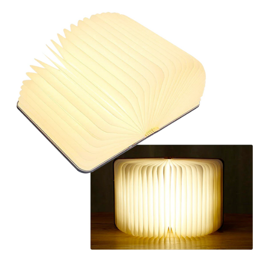 Enhance Your Reading Experience with a Compact LED Night Light for Books: warm yellow, cream folding book-shaped lamps, minim