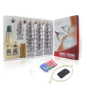 Enhanced 32-Piece Cupping Therapy Kit for High-End Massage Experience: transparent, white cupping therapy set, medical/utilit