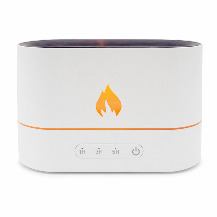 Essential Oil Diffuser with Fiery Effect and Timer White
