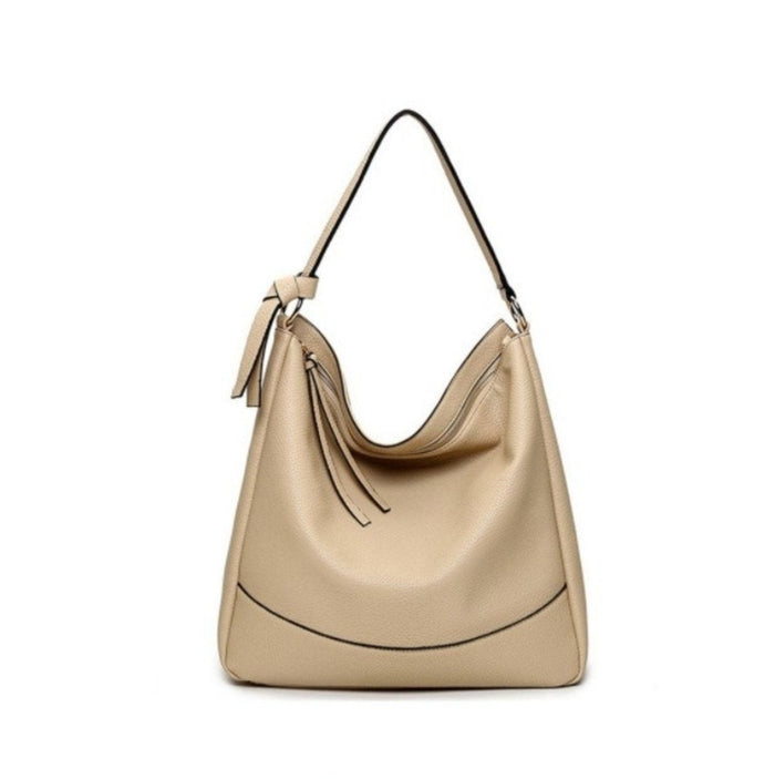 Everyday Shoulder Bag in Faux Leather, A Versatile and Stylish Choice: beige, tan shoulder handbag, minimal style