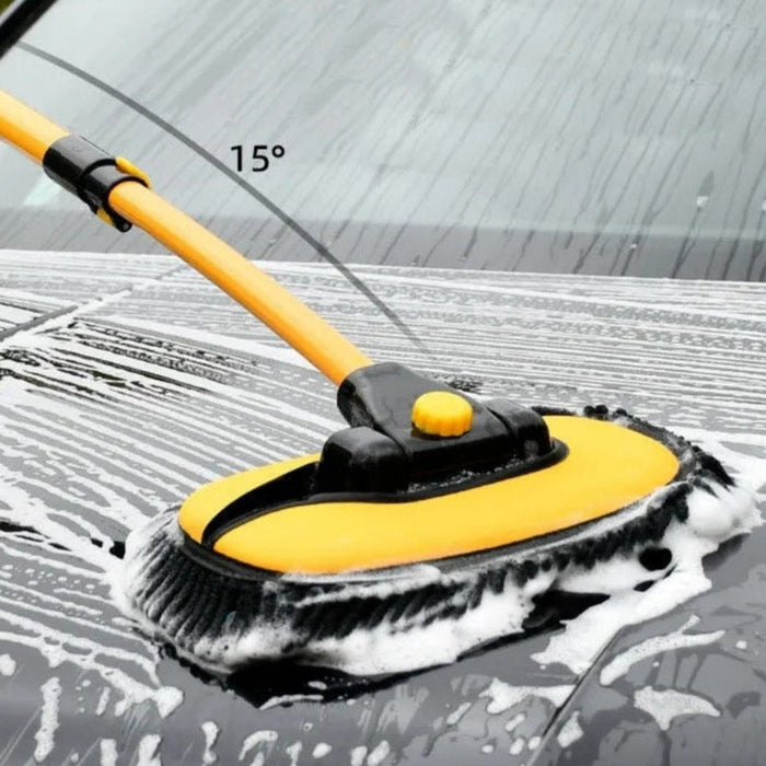 Expandable Microfiber Cleaning Set for Vehicle: yellow, black floor mop, modern functional style