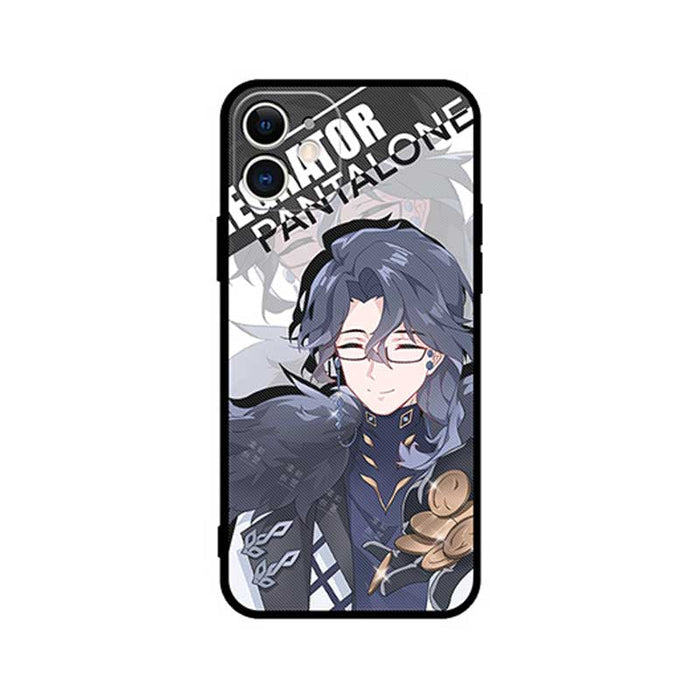 Fatui Genshin Impact Phone Cases: clear, white anime-style white-haired character, anime, graphic style