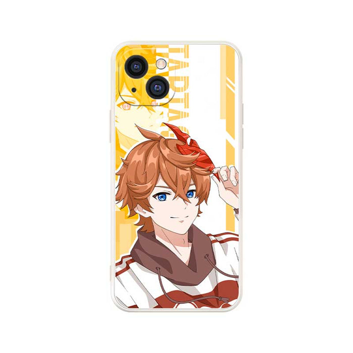 Fatui Genshin Impact Phone Cases: clear, white anime-style white-haired character, anime, graphic style