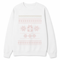 Festive Women's Faux Stitched Pullover for the Holidays White