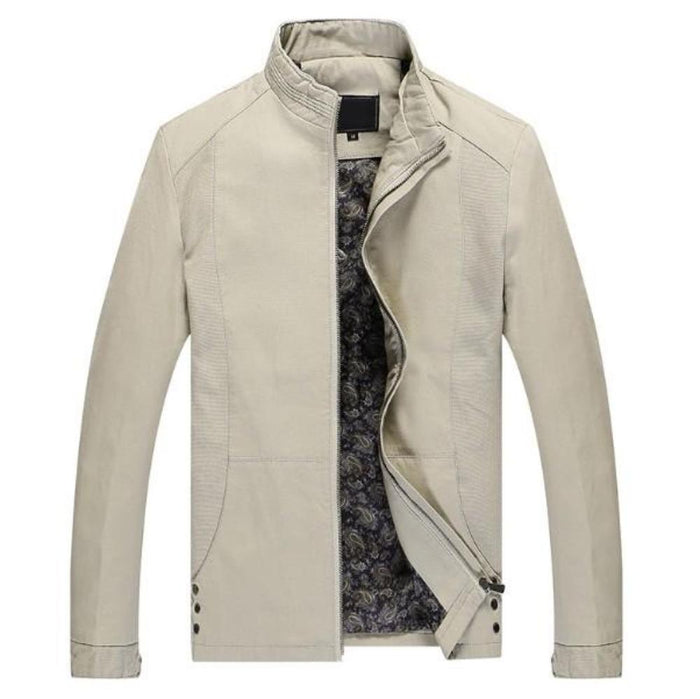 Fitted Zippered Jacket for Men: black, silver zip-front jacket, minimal modern style