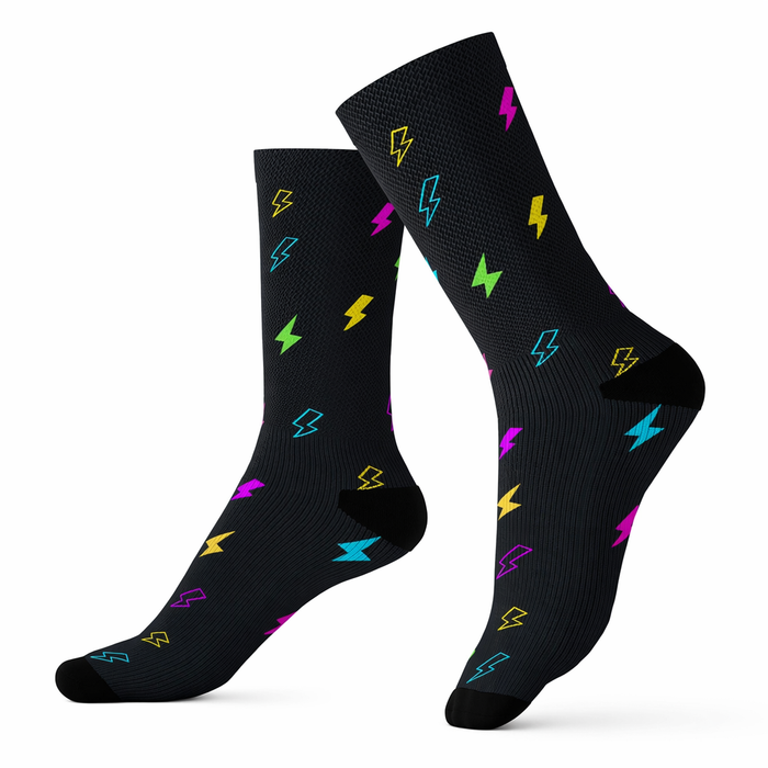 Flashing Neon Socks - A Fun and Quirky Novelty Default