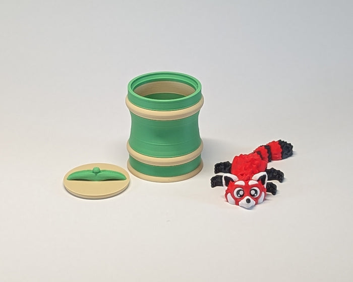 Red Panda And Bamboo Chute Set Panda And Chute
