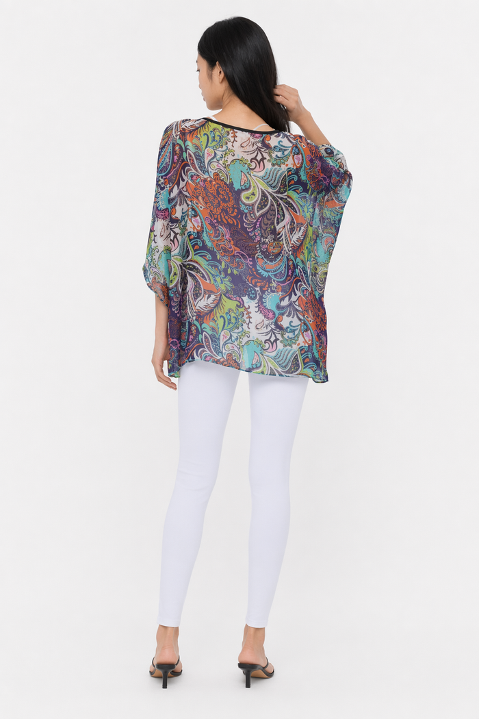 Floral Summer Tunic Top for Women Default